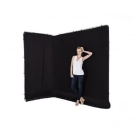 LL LB7625 Panoramic black 4m background cover (Frame not included)