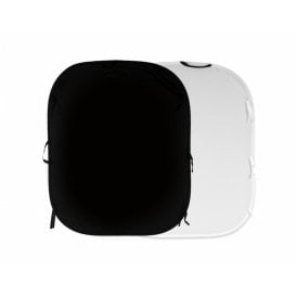 Plain Collapsible 1.5 x 1.8m Black/White