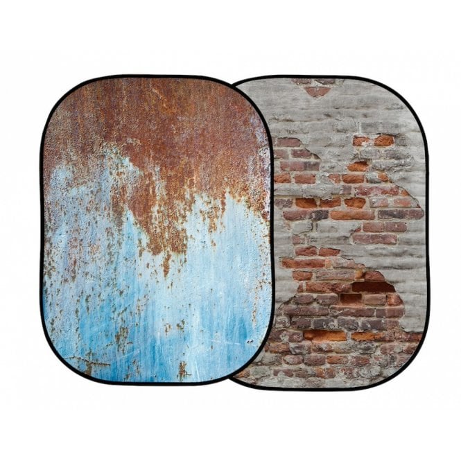 Lastolite Urban Collapsible 1.5 x 2.1m Rusty Metal/Plaster Wall