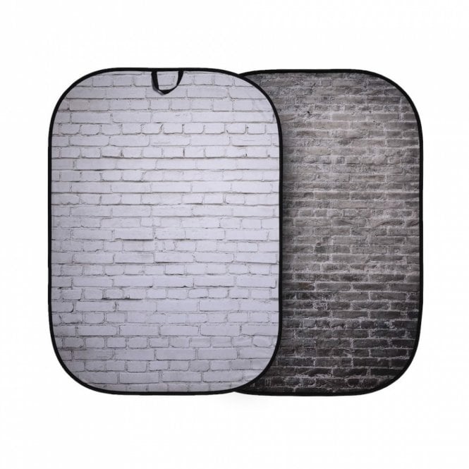 Lastolite Urban Collapsible 1.5m x 2.1m (5' x 7') Painted White / Industrial Grey Brick