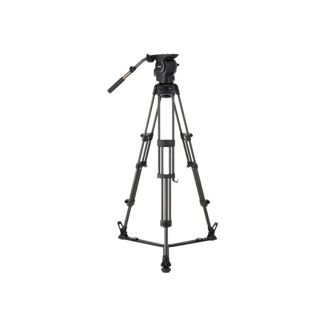 Libec RSP-750C Professional Carbon Piping Tripod System with Floor-level Spreader for ENG Setups