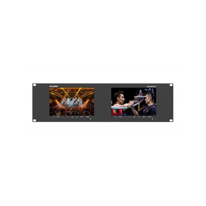 Lilliput Dual 7 Inch Rackmount Monitors with 3G-SDI & HDMI (3 RU)