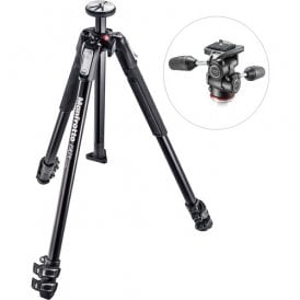 MAN-MK190X3-3W1 Aluminum Tripod with 804 MK II 3-Way Pan/Tilt Head