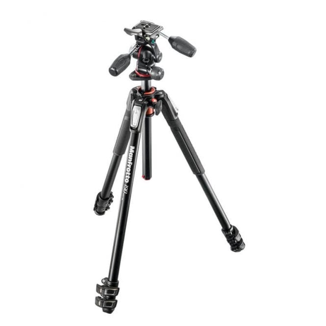 Manfrotto MAN-MK190XPRO3-3W Aluminum Tripod with 3-Way Pan/Tilt Head