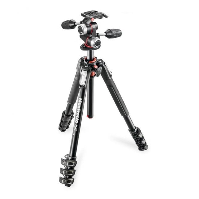 Manfrotto MAN-MK190XPRO4-3W Aluminum Tripod with 3-Way Pan/Tilt Head