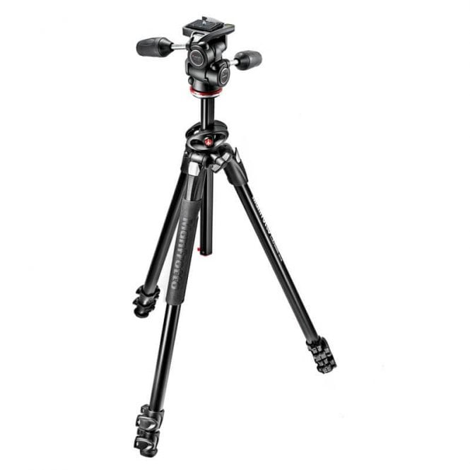 Manfrotto MAN-MK290DUA3-3W 290 Dual Aluminum Tripod with 3-Way Pan/Tilt Head