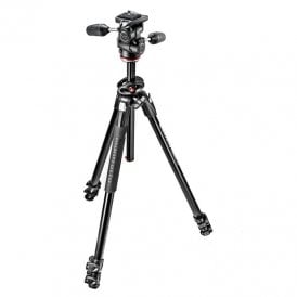 MAN-MK290DUA3-3W 290 Dual Aluminum Tripod with 3-Way Pan/Tilt Head