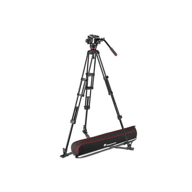 Manfrotto MAN-MVK504XTWINGA 504X Fluid Video Head with Aluminium Twin Leg Tripod GS