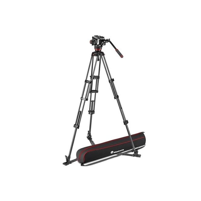 Manfrotto MAN-MVK504XTWINGC 504X Fluid Video Head with Carbon Fiber Twin Leg Tripod GS