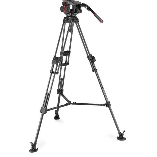Manfrotto MAN-MVK509TWINFC 509 Pro Video Head with 645 Fast Twin Carbon Tripod