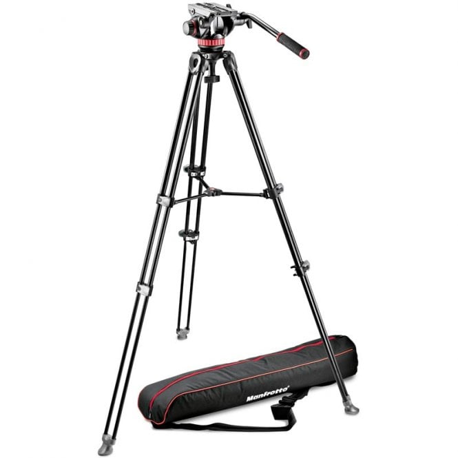 Manfrotto Telescopic Twin Leg Tripod with Fluid Video Head