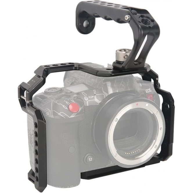 NICEYRIG Cage Kit for Canon EOS R5 II / R5 / R5 C / R6 II / R6 Mirrorless Camera with Top Handle, Second Locking Points Steady Video Recording Rig - 538