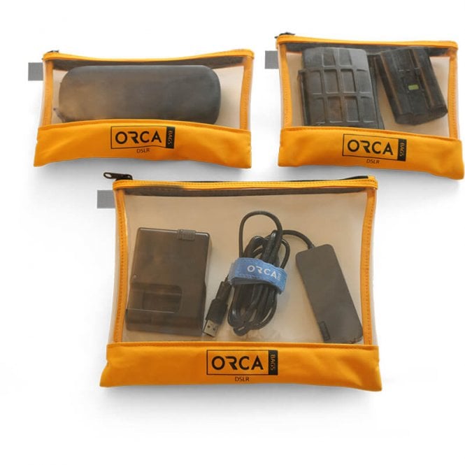 Orca or-599 transparent accessories pouch set