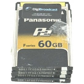 Panasonic F-Series P2 60gb Memory Cards - Aj-P2e060fg, 4 Pack Bundle, Used