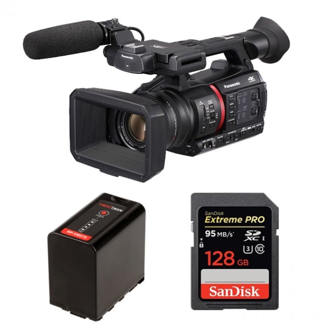 Panasonic Lightweight 4K/HDR 10BIT REC Camera Recorder with Live Streaming package a