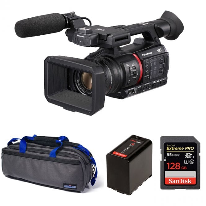 Panasonic Lightweight 4K/HDR 10BIT REC Camera Recorder with Live Streaming package b