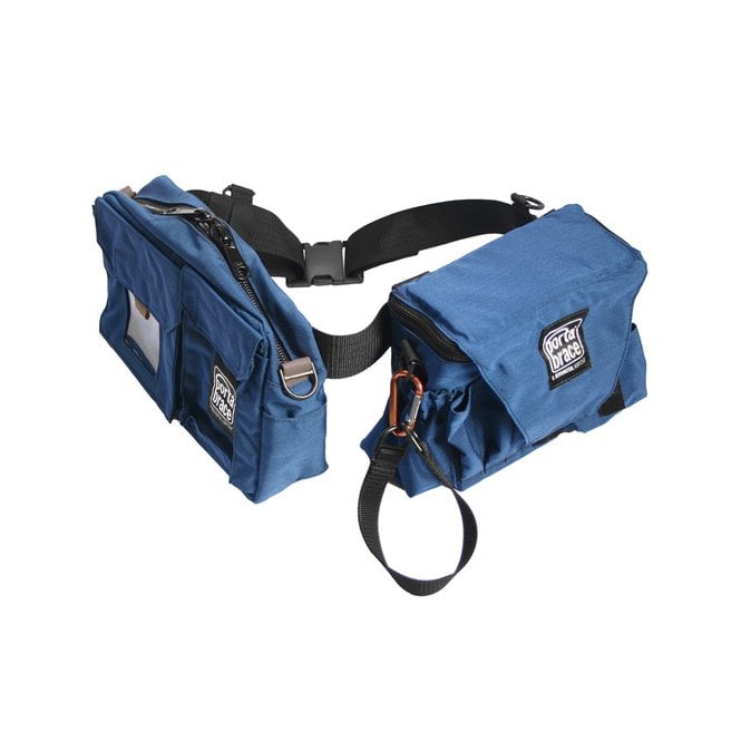 Portabrace BP-3 Durable Cordura Pouches Worn on Nylon Belt (3 pouches, Blue)