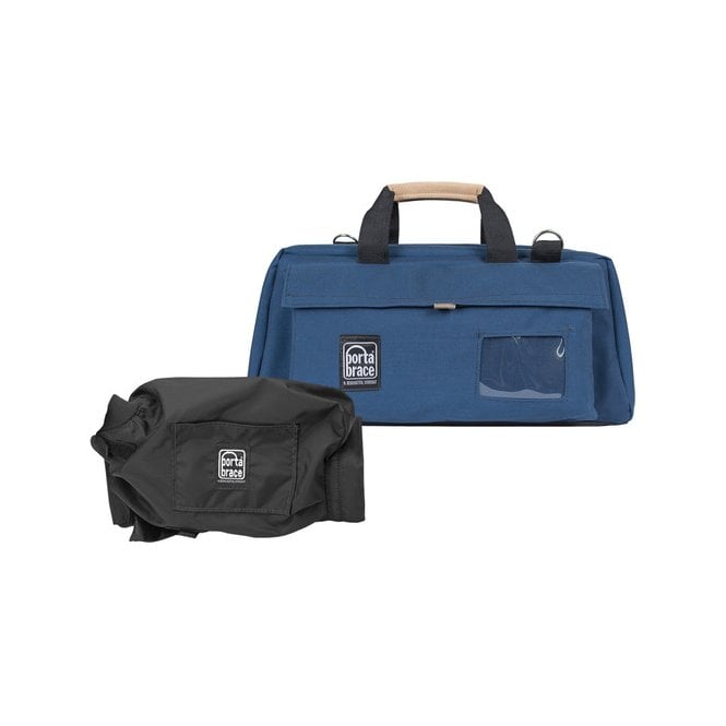 Portabrace CS-DV3U Camera Case and Quick Slick Mini Rain Cover Kit (Blue)