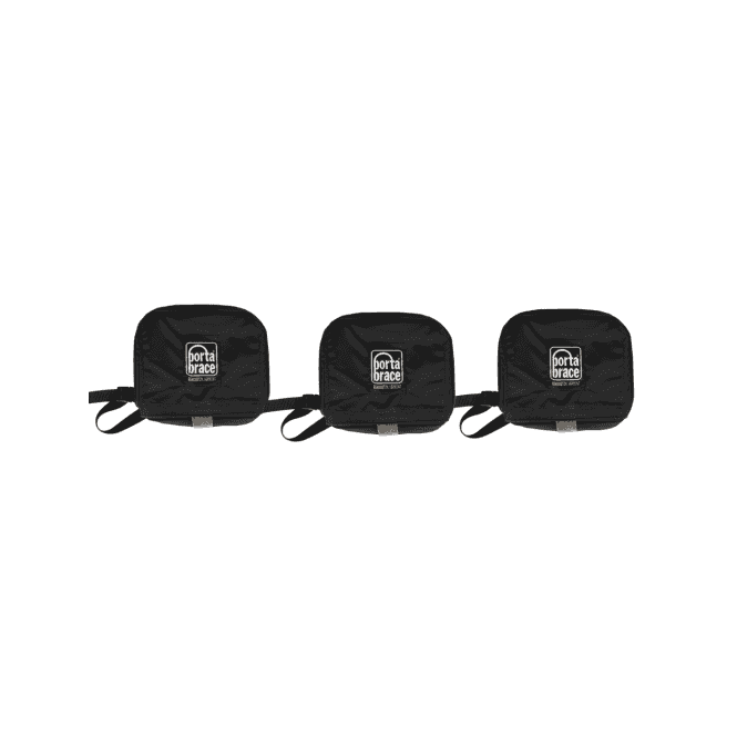Portabrace LC-55X65 Medium Lens Cover with Built-In White Balance Card, Set of 3