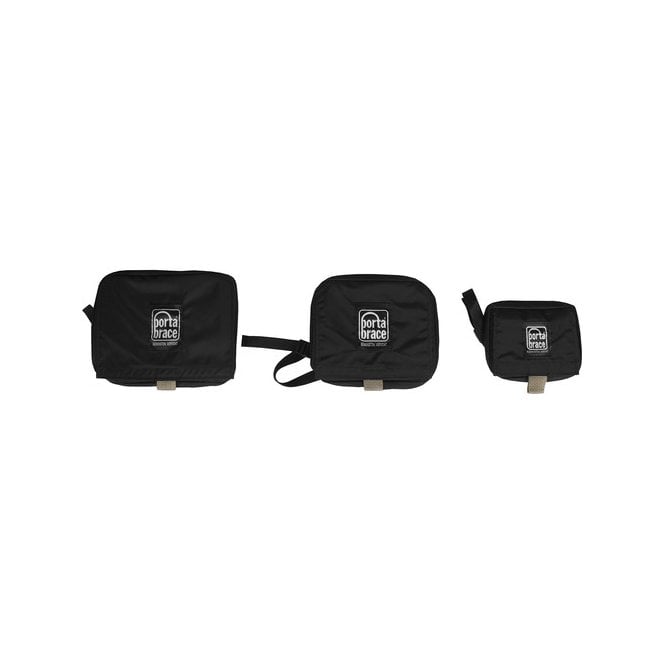 Portabrace LC-CAPSET Protective Nylon Lens Cover with Elastic Cinch to Secure to Lens - Set of 3