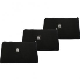PB-B12213 Zippered Padded Pouches (Set of 3, Black)