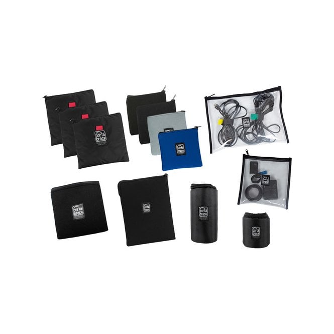 Portabrace POUCH-SPECIAL89 9-Pouch Set with Two Clear Pouches and Two Lens Cups