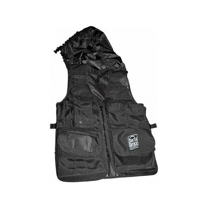 Portabrace VV-MBLH Video Vest with Hood (Medium, Black)