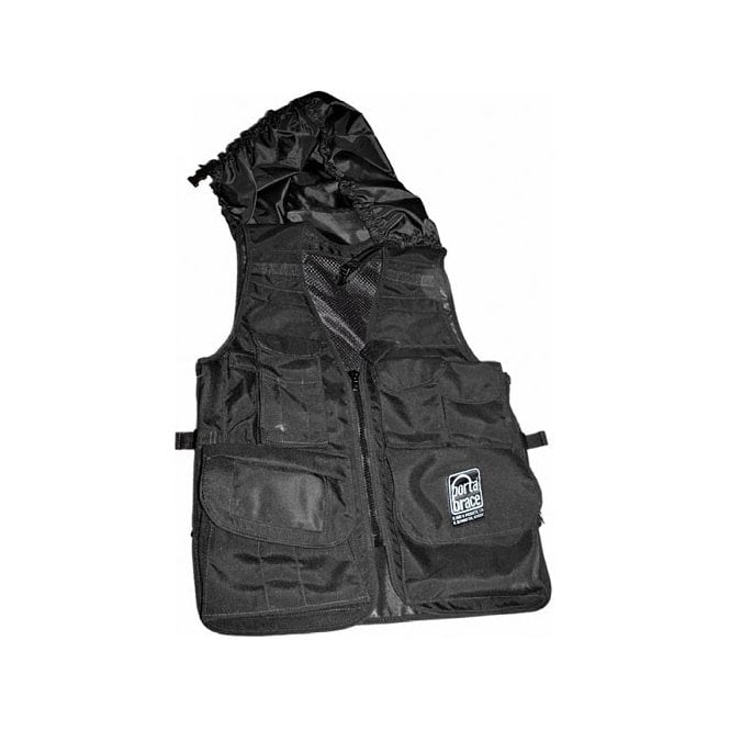 Portabrace VV-XLBLH Video Vest with Hood (X-Large, Black)