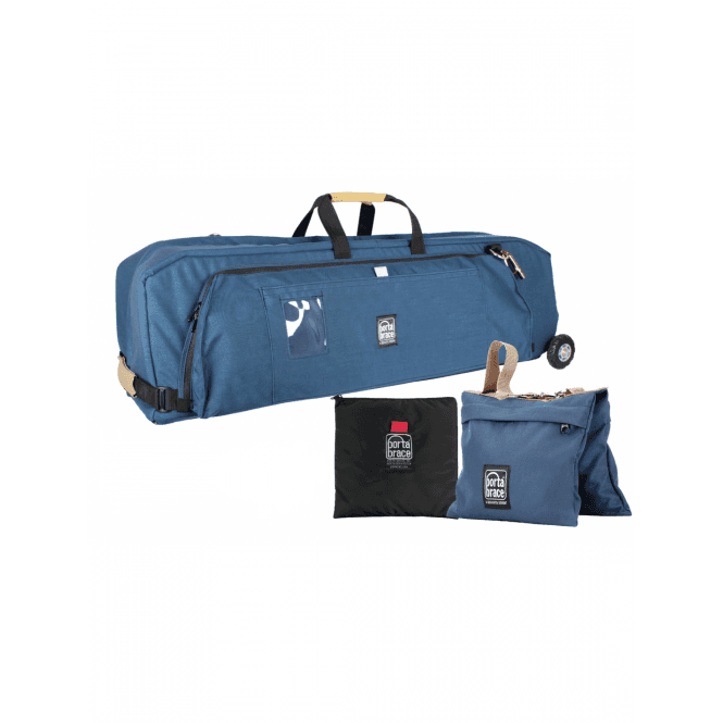 Portabrace WCS-3OR Large Wheeled Case for Carrying C-Stands and Accessories (Blue)