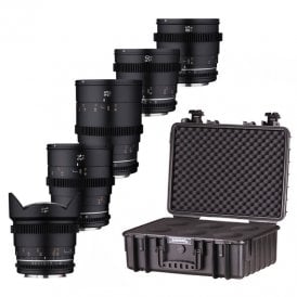VDSLR MK2 5-LENS KIT RF 5 x Manual focus, full frame cine lenses and hard case - Canon RF Mount