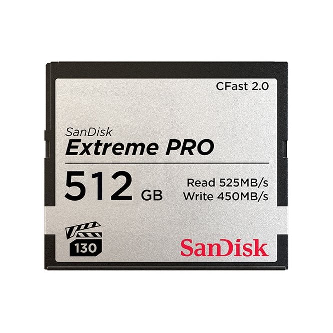 Sandisk 512GB 525MB/s Extreme PRO CFast 2.0 Memory Card