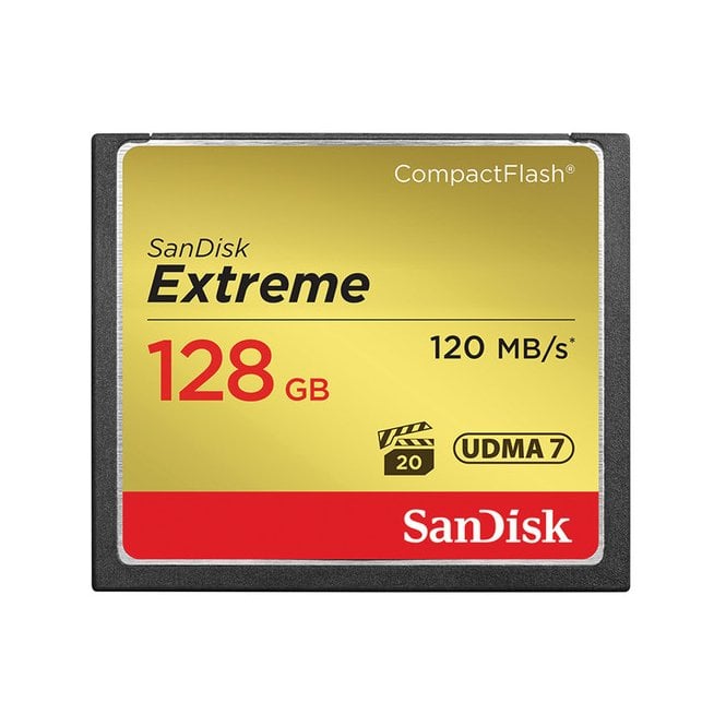 Sandisk Extreme 128GB CF 120MB/s 800X UDMA 7 Compact Flash Memory Card
