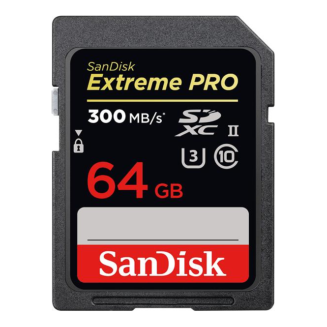 Sandisk SDSDXPK-064G-GN4IN Extreme Pro SDXC 64GB - 300/MB/s UHS-II