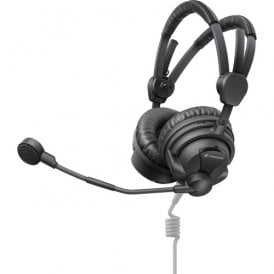 Sennheiser Closed on-ear headset for outdoor broadcast application, ActiveGard© limiting technology with three switchable attenuation  settings (off/ 95 dB/ 110 dB), supercardioid dynamic microphone, cable not included