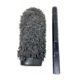 Sennheiser MKH 60 P48 short gun microphone with Rycote Softie, used