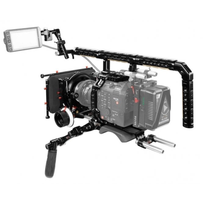 Shape  C500 Mark II/C300 Mark3 baseplate w/cage/top handle/long VF/4x5.6 matte box/follow focus pro