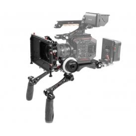 Shape Compact REVOLT shoulder baseplate (BP20) with follow focus HAND15 shadow and matte box kit