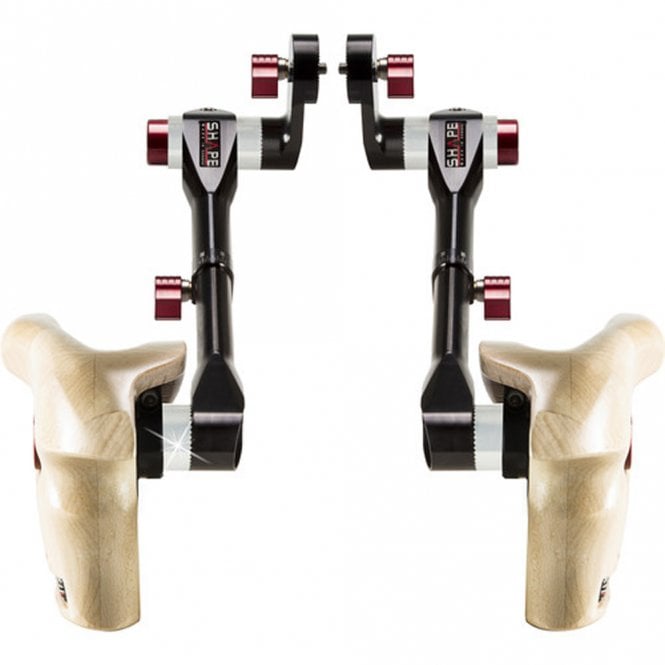 Shape Double Telescopic Wooden Handle Grips for ARRI Rosettes