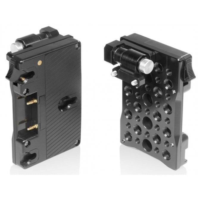 Shape  Gold mount pivoting battery plate for monitor cage