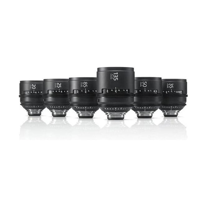 Sony CineAlta 4K PL mount lens pack x6 (metric)