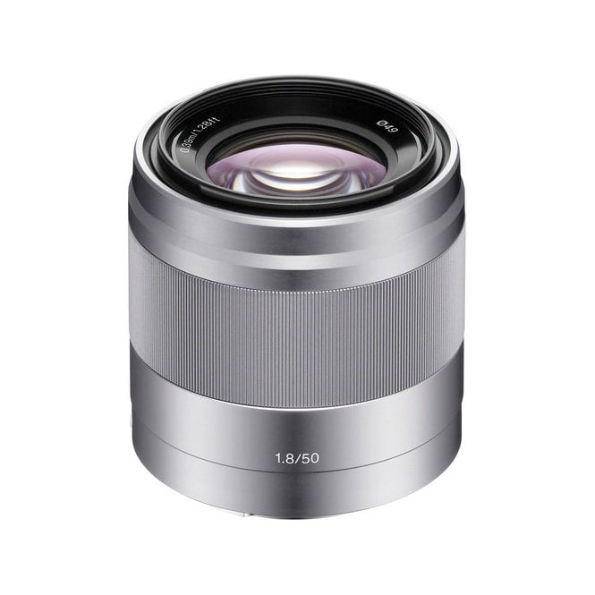 Sony E 50mm f/1.8 OSS Lens (Silver)
