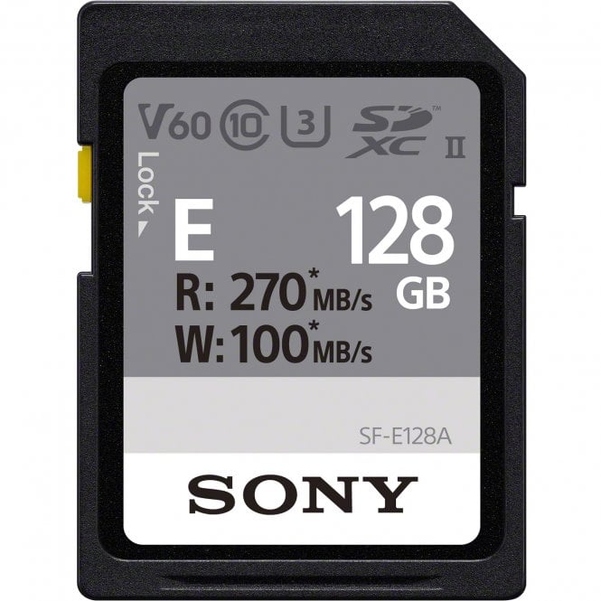 Sony  E Series Uhs-I SD r270 w120 v60 128gb