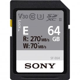 Sony E series Uhs-I Sd R270 w70 v30 64gb