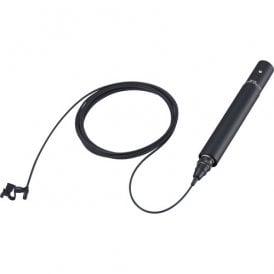 Miniature Broadcast Quality Wired Lavalier (tie clip) Microphone with PSU