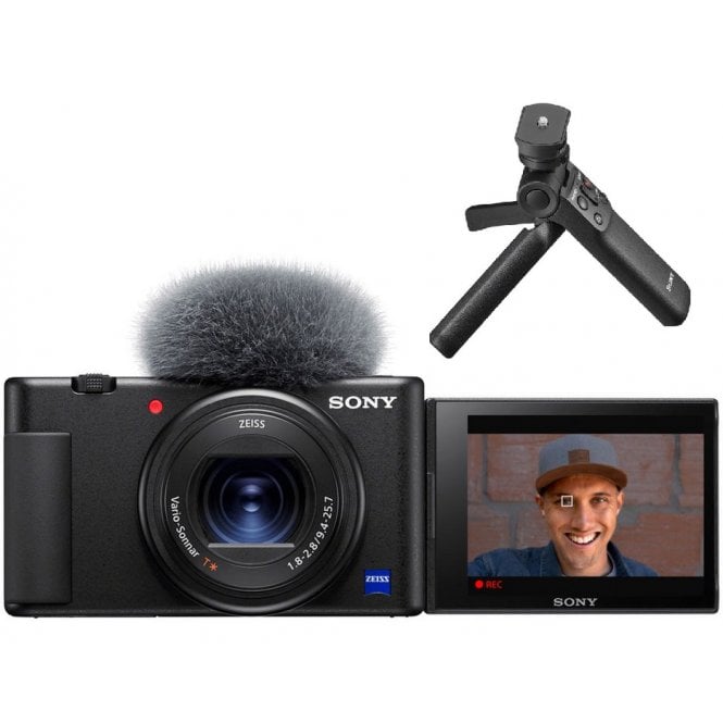 Sony ZV-1BDI-GP-VPT2BT-ECM-W2BT Vlog Camera Kit With Wireless Microphone & Shooting Grip