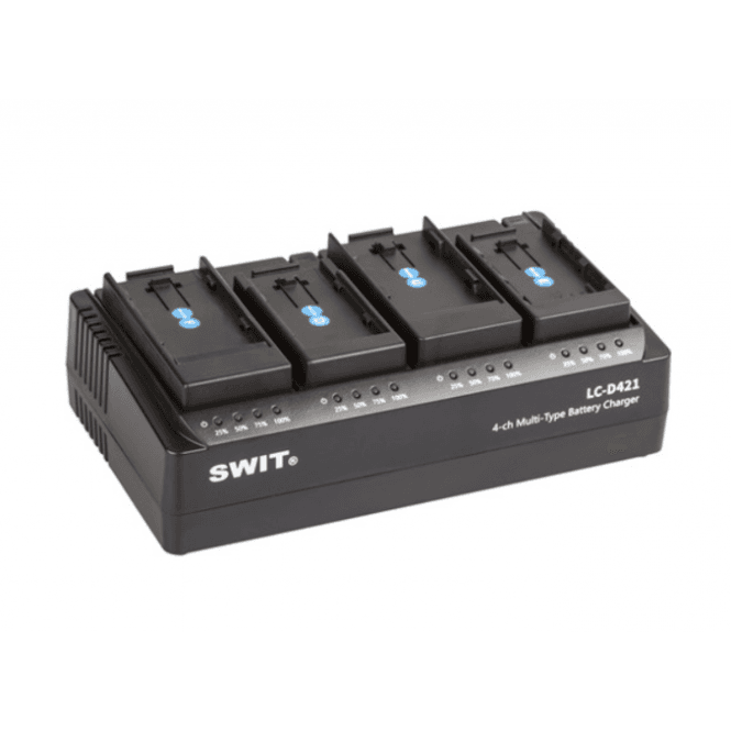 Swit  LC-D421D KIT 4 Channel DV charger with 4x Panasonic VBD/VBR/CGA style plates