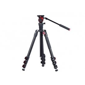 SWIT MUF50 Aluminium Camera Tripod KIT, with SWIT TH50 Fluid Video Head, 5kg Payload, Soft Bag.