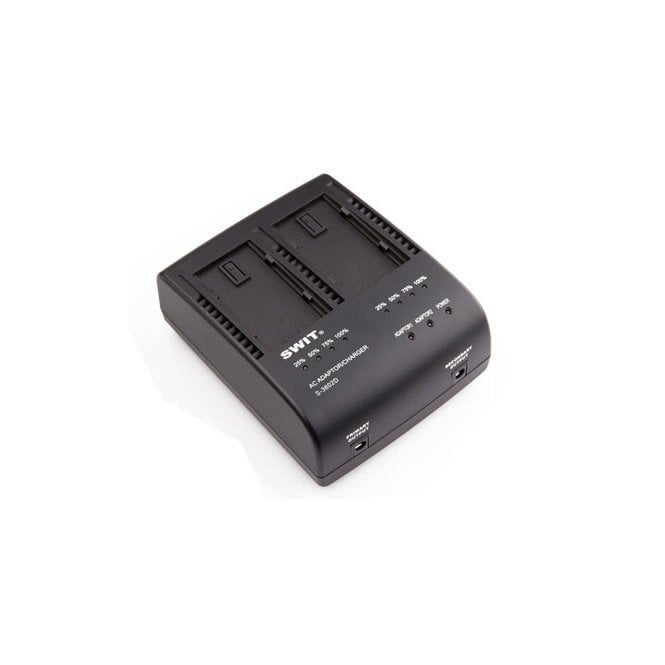 Swit S-3602D 2-Channel Panasonic VW-VBD and CGA series Charger and Adaptor