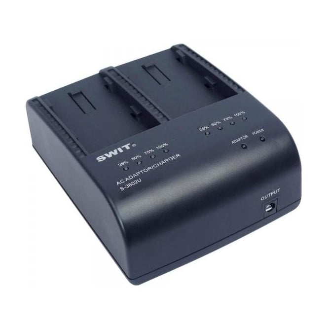 Swit S-3602U 2-Channel Sony BP-U Charger and Adaptor