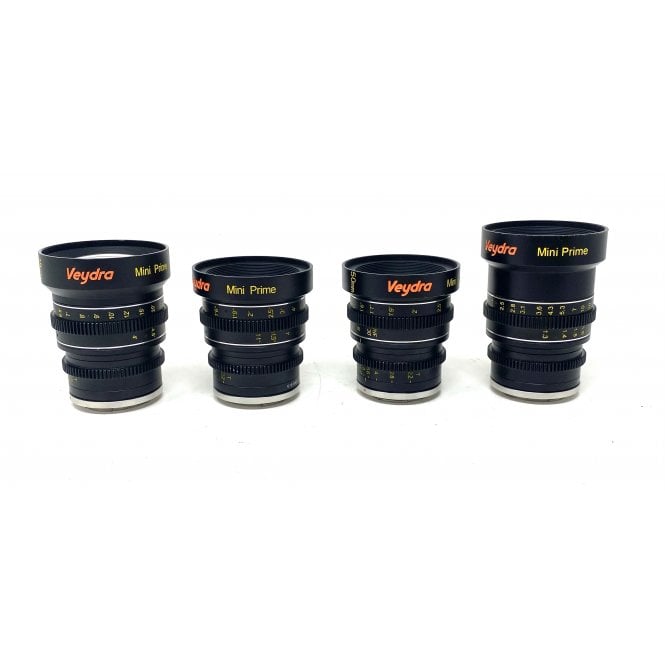 Veydra  Mini Prime Lens set 19, 35, 50, 85mm, E Mount, Used